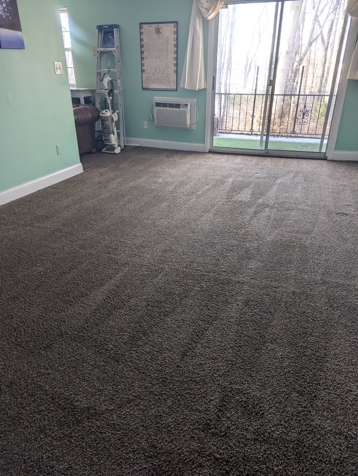 carpet stretching service provided by Five Star Carpet Service. After photo